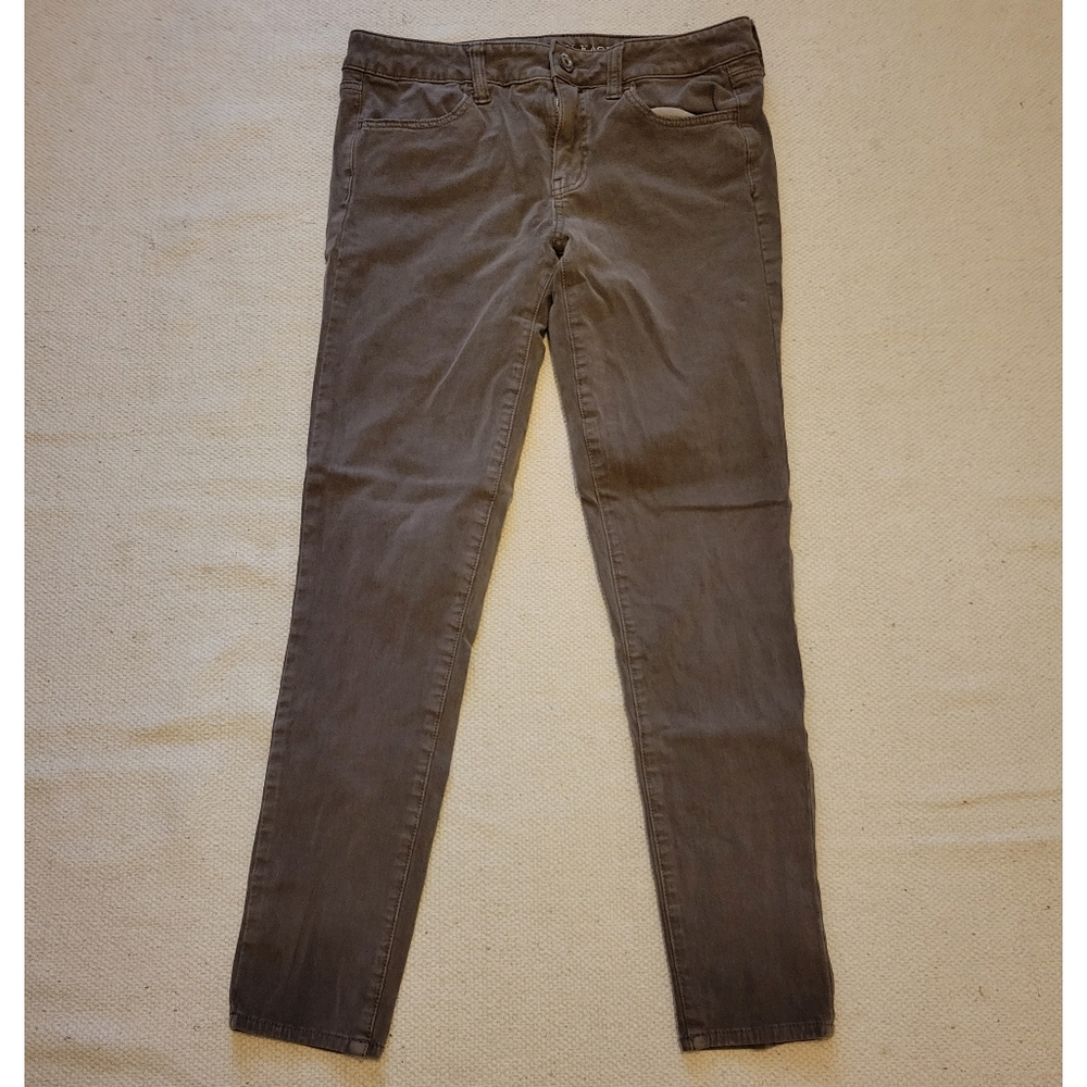 Womens American Eagle brown/plum jeggings 360 super stretch size 10 - Picture 3 of 7